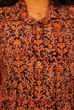 Maroon Vine Kalamkari Long Kurti