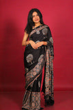 Midnight Tree of Life Ajrakh Saree