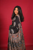 Midnight Tree of Life Ajrakh Saree
