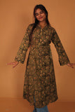 Moss Green Vine Shirt Dress