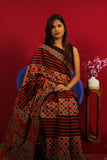 The Geometric Terracotta Cotton Saree