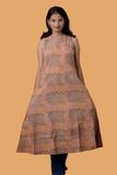 Blush Pink Kalamkari Halter Neck Long Kurti