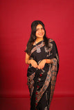 Midnight Tree of Life Ajrakh Saree