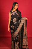 Midnight Tree of Life Ajrakh Saree