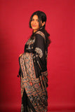 Midnight Tree of Life Ajrakh Saree
