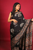 Midnight Tree of Life Ajrakh Saree