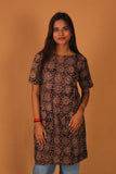 Ebony Wheel Kalamkari Tunic