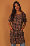 Ebony Wheel Kalamkari Tunic
