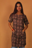 Ebony Wheel Kalamkari Tunic