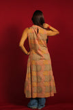Blush Pink Kalamkari Halter Neck Long Kurti