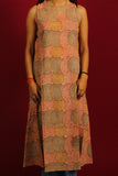 Blush Pink Kalamkari Halter Neck Long Kurti